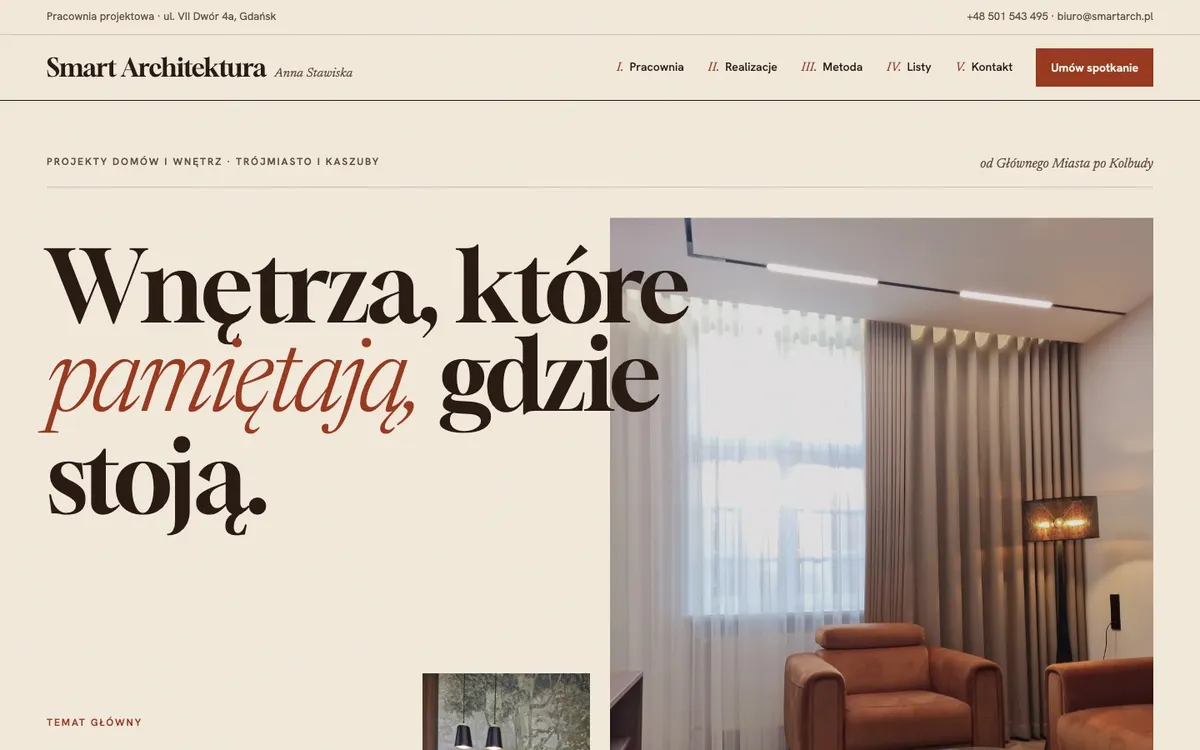 The “Kamienica” (Townhouse) concept - a magazine about Gdańsk interiors with large project galleries